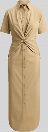 Lauren Ralph Lauren Tailliertes Freizeitkleid aus Baumwollmix in Sand, Gr&ouml;&szlig;e 42