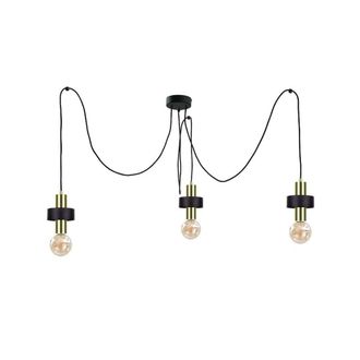 Netlighting Unica Cluster Pendant Ceiling Light Black Gold 3x E27