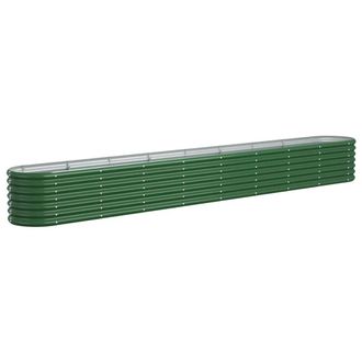 vidaXL Vidaxl - Jardinera Arriate Acero Galvanizado Verde 332x40x36 Cm