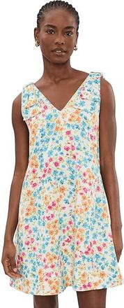 CeCe by Cynthia Steffe Floral Bow Strap A-Line Dress Womens Dress New Ivory : XL, Cotton/Rayon