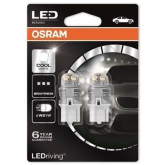 Osram Lote De 2 Led Iluminaci&oacute;n Interior W3x16d - Led-w21w - Blanco Fr&iacute;o