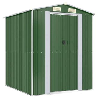Berkfield Home Garden Shed Green 192x191x223 cm Galvanised Steel | Size: 192 x 191 x 223 cm