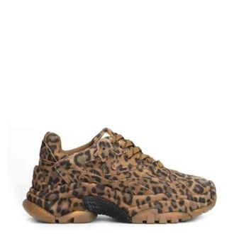 Ash Sneakers, female, Multicolor, Size: 9 US Animal Print Lace-Up Sneaker