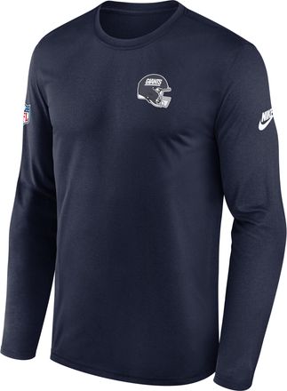 Nike New York Giants Alt Legend Logo Nike Mens Dri-FIT NFL Long-Sleeve T-Shirt in Blue | 02TJ41SQ8I-UE8