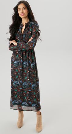 Aniston Maxikleid mit aufwendiger und dekorativer Biesenverarbeitung - NEUE KOLLEKTION