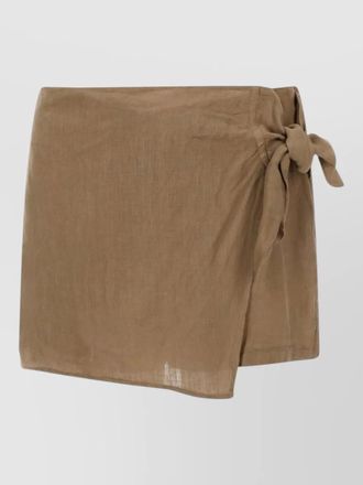 120% Lino linen wrap skirt
