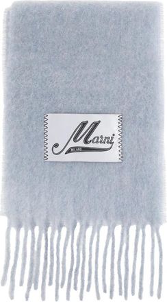 Marni Sjaal met franjes - Dames - Wintersjaals - Blauw - ONE Size - Accessoires