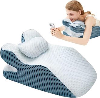 No Brand Coj&iacute;n Ergon&oacute;mico Para La Rodilla Fabricado Con Espuma Viscoel&aacute;stica 100% - Coj&iacute;n Multifuncional De Soporte Para Las Piernas - Funda De Punto Transpira