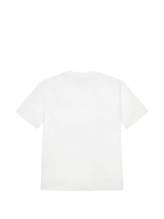 Emporio Armani Logo-Embroidered Cotton T-Shirt - White