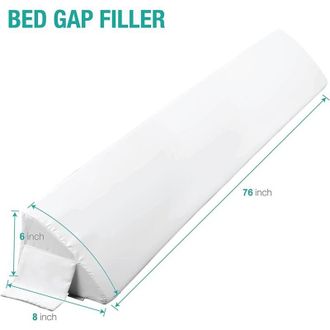 OEM Coj&iacute;n En Forma De Cu&ntilde;a Para Cama King Size - Cabecero - 60 - Coj&iacute;n Triangular Blanco - Coj&iacute;n En Forma De Cu&ntilde;a Para Rellenar Huecos - No Vuelvas A Perd