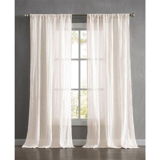 French Connection Charter Crushed Set of 2 Curtain Panels in Off-White at Nordstrom Rack, Size 50X96