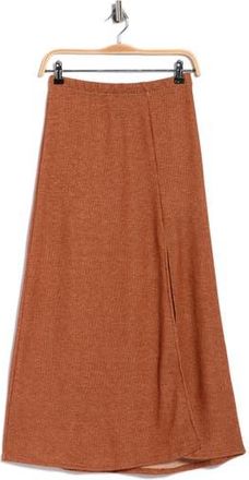 Go Couture Slit Maxi Skirt in Coffee at Nordstrom Rack, Size X-Large