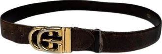 Gucci Pre-owned Vintage Riem - unisex - Vintage Accessoires - Bruin - ONE Size - Leer - Vintage