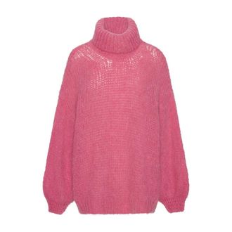 Americandreams Pepper Roll Neck Alpaca Pullover - - Knitwear - Donna - Rosa - ONE SIZE