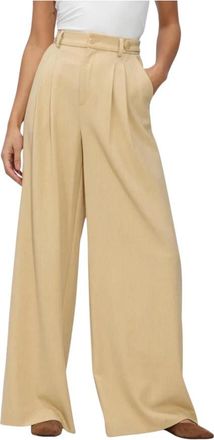 Gestuz GZstacy MW Pants - Dames - Wijde Broeken - Beige - XL - Polyester - Broeken