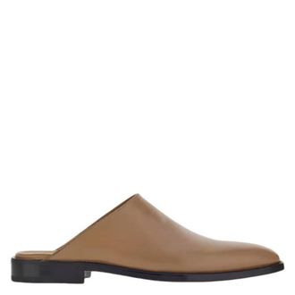 Ferragamo Gasco Leather Mules, Size 9.5 EE