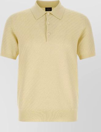 Brioni textured polo shirt short sleeves ribbed finish