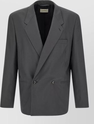 Christophe Lemaire tailored double breasted blazer structured design