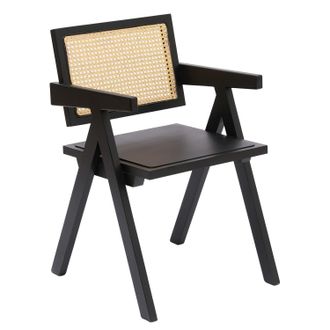 Nordlys Scandinavian Solid Wood Dining Room Chair in Black