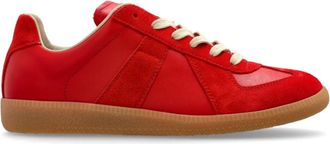 Maison Margiela Leren sportschoenen - Dames - Sneakers - Rood - 35 1/2 EU - Leer - Schoenen