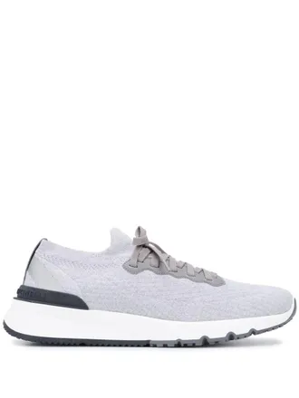 Brunello Cucinelli Grey Grey Cotton Sneakers