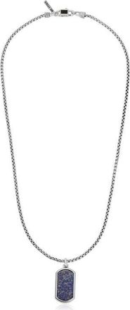 Mr.Ettika Mens Lapis Dog Tag Necklace in Blue at Nordstrom