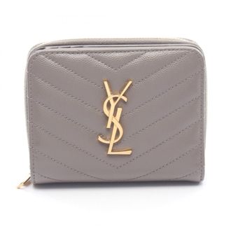 Saint Laurent Gray Leather Wallet (Bi-Fold) (Pre-Owned)