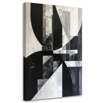 Feeby Impresi&oacute;n De Imagen, Abstracci&oacute;n Geom&eacute;trica En Blanco Y Negro, 80x120