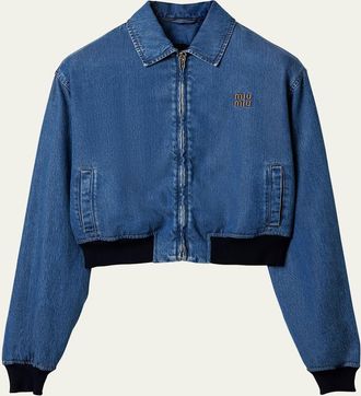Miu Miu Cropped Denim Jacket