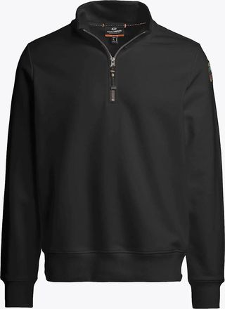 Parajumpers Mens Parajumpers Broad Peak Mens 1/4 Zip Sweatshirt - Blue Navy 316 - Black - Size: 40/Regular