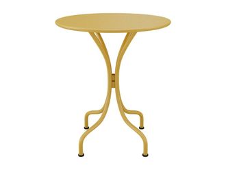 VENTE-UNIQUE.COM Mesa jard&iacute;n acero mostaza