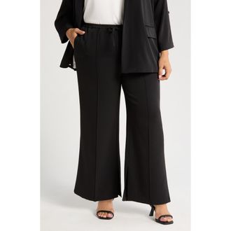 Lyss&eacute; Genevieve Drawstring Wide Leg Pants in Black at Nordstrom Rack, Size 2X