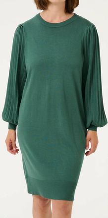 Kaffe Kalone Knit Midi Dress In Emerald