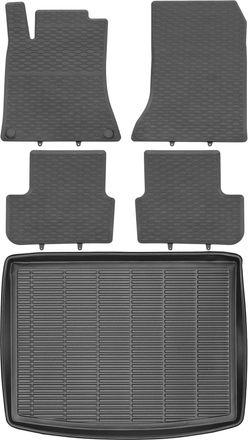 OEM Juego De Alfombrillas De Goma Para Coche Y Alfombrilla Para Maletero Para Mercedes Gla X156 Crossover (2013)