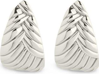 Sterling Forever Ellis Braided Hoop Earrings in Silver at Nordstrom
