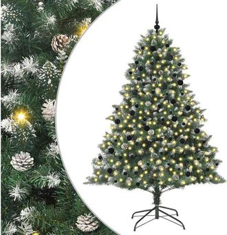 vidaXL &Aacute;rbol De Navidad Artificial Verde 240 Cm Pvc, Pl&aacute;stico Y Acero Vidaxl