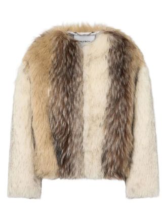 Halfboy long-sleeve faux-fur jacket - women - Artificial Fur - S - BEIGE