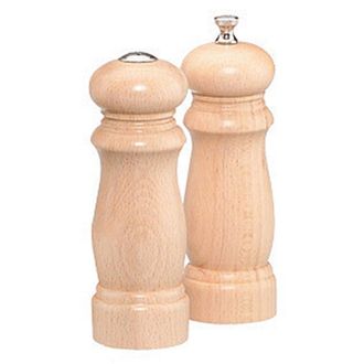 Chef Specialties 06202 6 Inch - 15cm SalemNatural Pepper Mill Salt MillSet