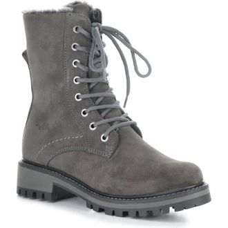 Bos. & Co. Asher Waterproof Faux Fur Bootie in Dark Grey at Nordstrom Rack, Size 8-8.5Us / 39Eu