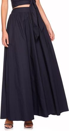 Susana Monaco Cotton Poplin Maxi Skirt in Midnight at Nordstrom Rack, Size X-Large