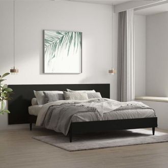 vidaXL Testiera per Letto Nera 240x1,5x80 cm in Legno Ingegnerizzato - Vidaxl