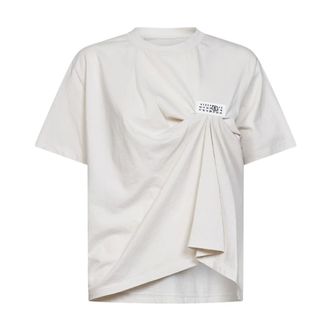 Maison Margiela T-Shirt - female - MM6 Maison Margiela - T-Shirts - Beige - XS - Tops