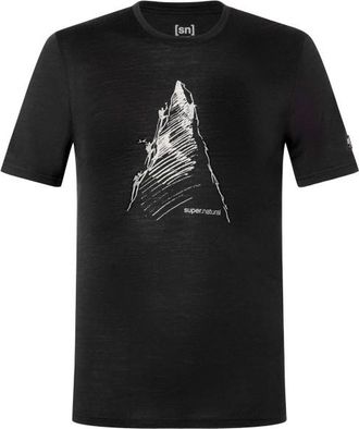 super.natural Ascenders Tee Merinoshirt f&uuml;r Herren | schwarz