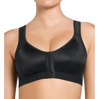 Leonisa Posture Corrector Back Support Wireless Bra In Black