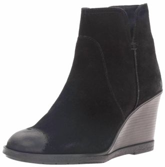 Kenneth Cole Womens Dot Ation Wedge Ankle Bootie In Black