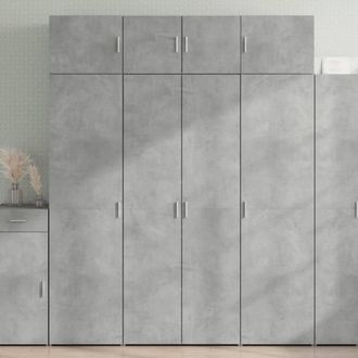 Berkfield Home Storage Cabinet Concrete Grey 80x42.5x225 cm Engineered Wood