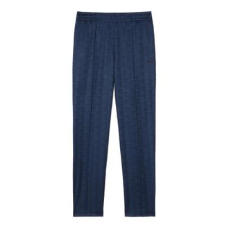 Lacoste Pantaloni della tuta in jacquard con monogramma - - Trousers - Uomo - Blu - L