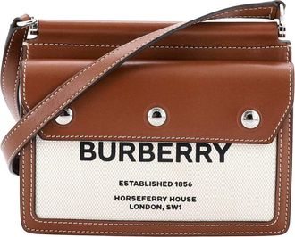 Burberry Logo Title Pocket Crossbody Bag And Mini (Authentic Pre-Loved)