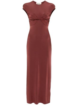 Tove Gedraaide maxi-jurk - Rood