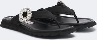 Roger Vivier Slidy Viv embellished thong sandals